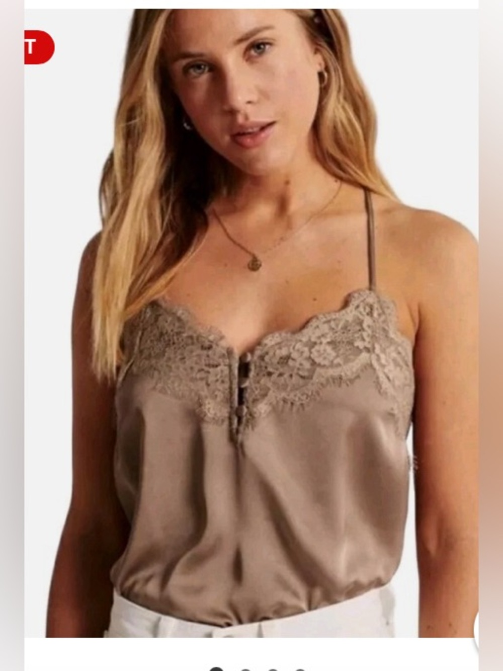 NWT Abercrombie & Fitch Tan Lace Bodysuit size S